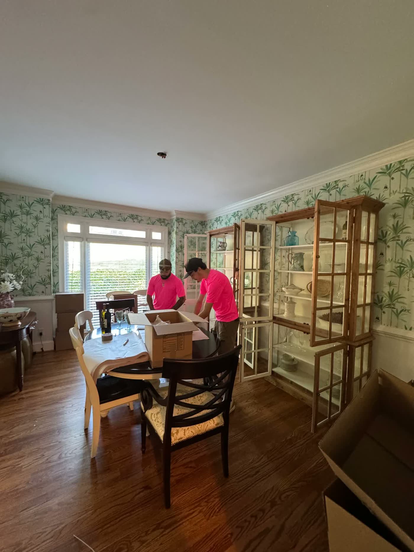 EZ As Pie crew: China cabinet packing
