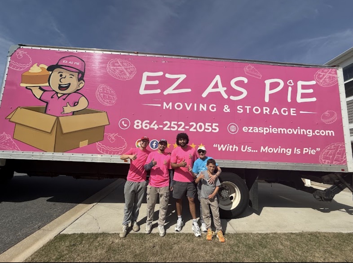 EZ As Pie crew with a happy family in front of the truck